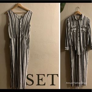 NWOT Vintage Chico’s Jumpsuit and Shirt Set
